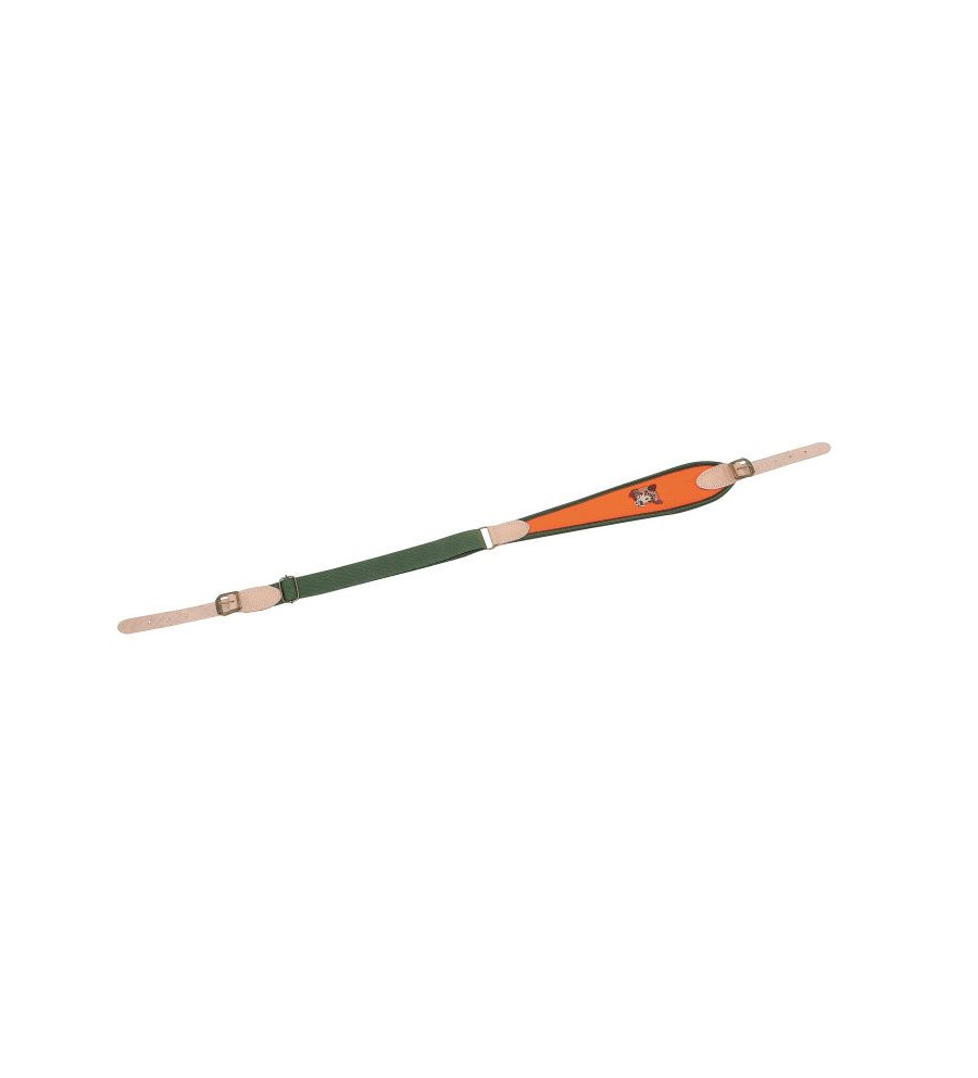 Bretelle carabine fluo broderie sanglier Bretelle carabine fluo broderie sanglier
