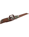Etui fusil chandon 130 cm marron et camo sous-bois avec poche 
