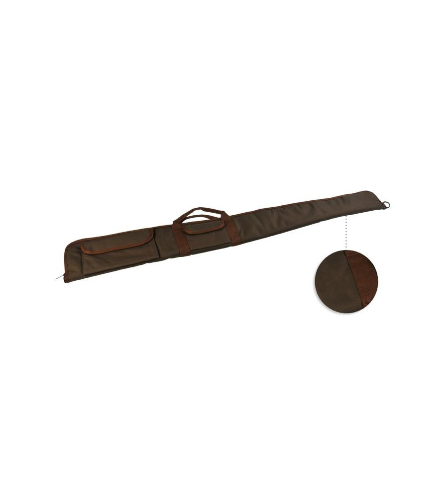 Etui fusil chazot 130 cm marron avec poche Etui fusil chazot 130 cm marron avec poche