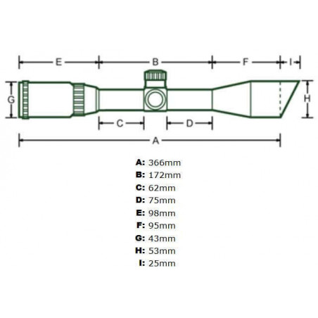 Lunette de tir UTG Mildot illuminée 4-16 x 44 mm 