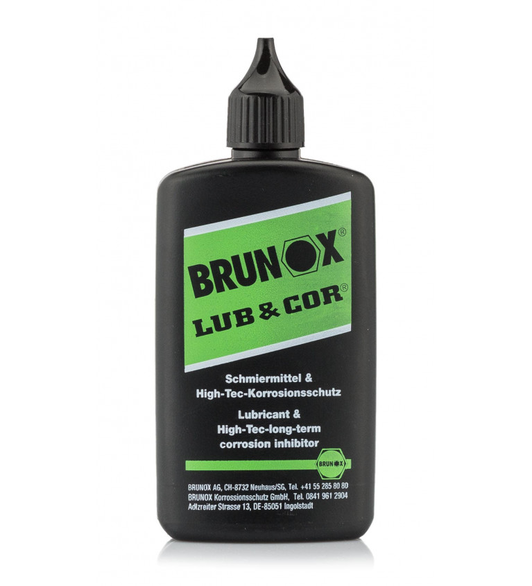 Lubrifiant Lub & Cor en bouteille 100 ml avec orifice goutte à goutte - Brunox 