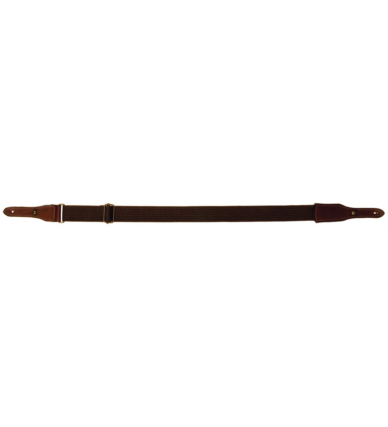 Bretelle cuir gras cobra, sangle coton - Country Sellerie 