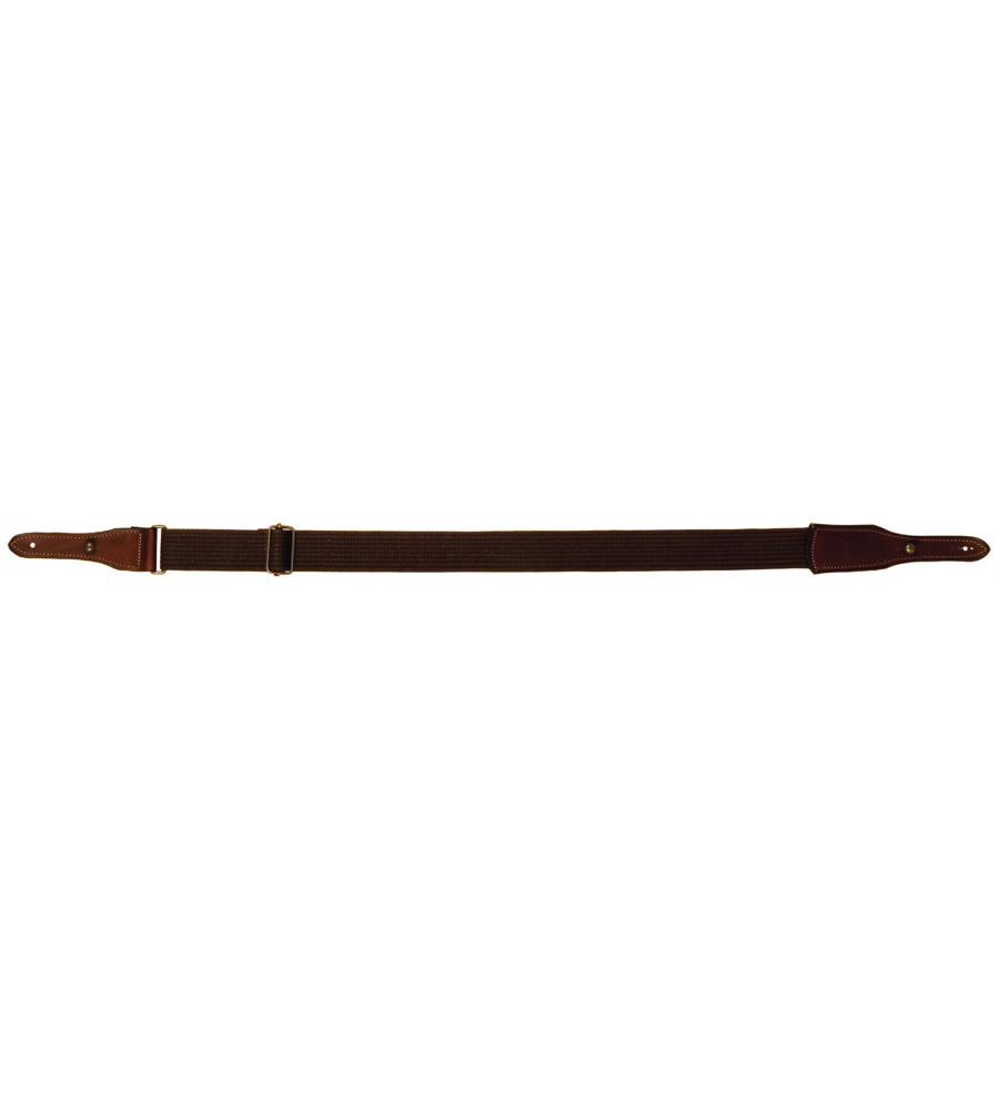 Bretelle cuir gras cobra, sangle coton - Country Sellerie Bretelle cuir gras cobra, sangle coton - Country Sellerie