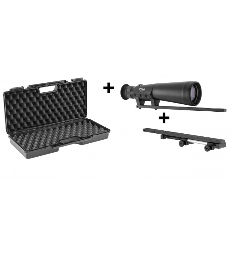 Pack lunette hutte 1/2 jumelle 9 x 63 RTI + support anti-recul + mallette 