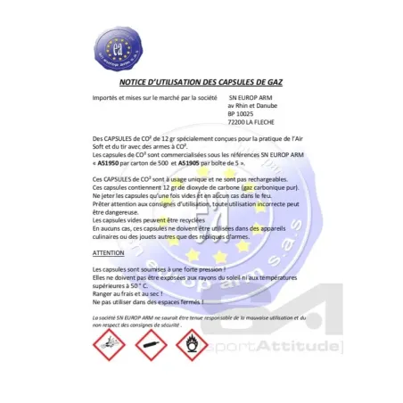 500 sparclettes 12 g de CO2 