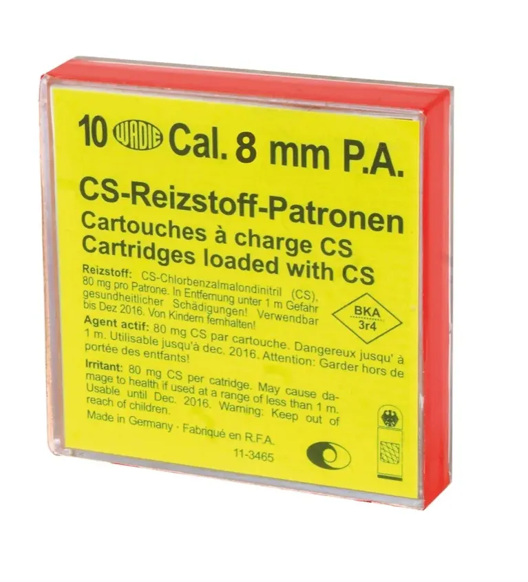 Boîte de 10 cartouches 8 mm PAK à gaz 