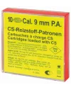 Boîte de 10 cartouches 9 mm PA à gaz CS 