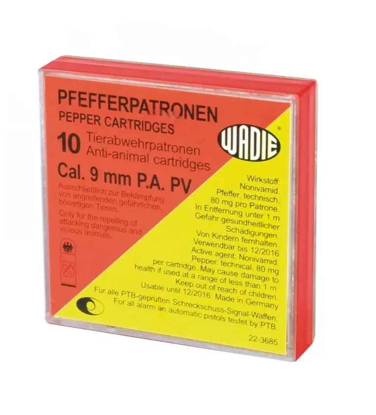 Boîte de 10 cartouches 9 mm PA à poivre 