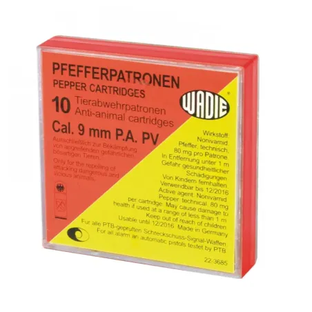 Boîte de 10 cartouches 9 mm PA à poivre 