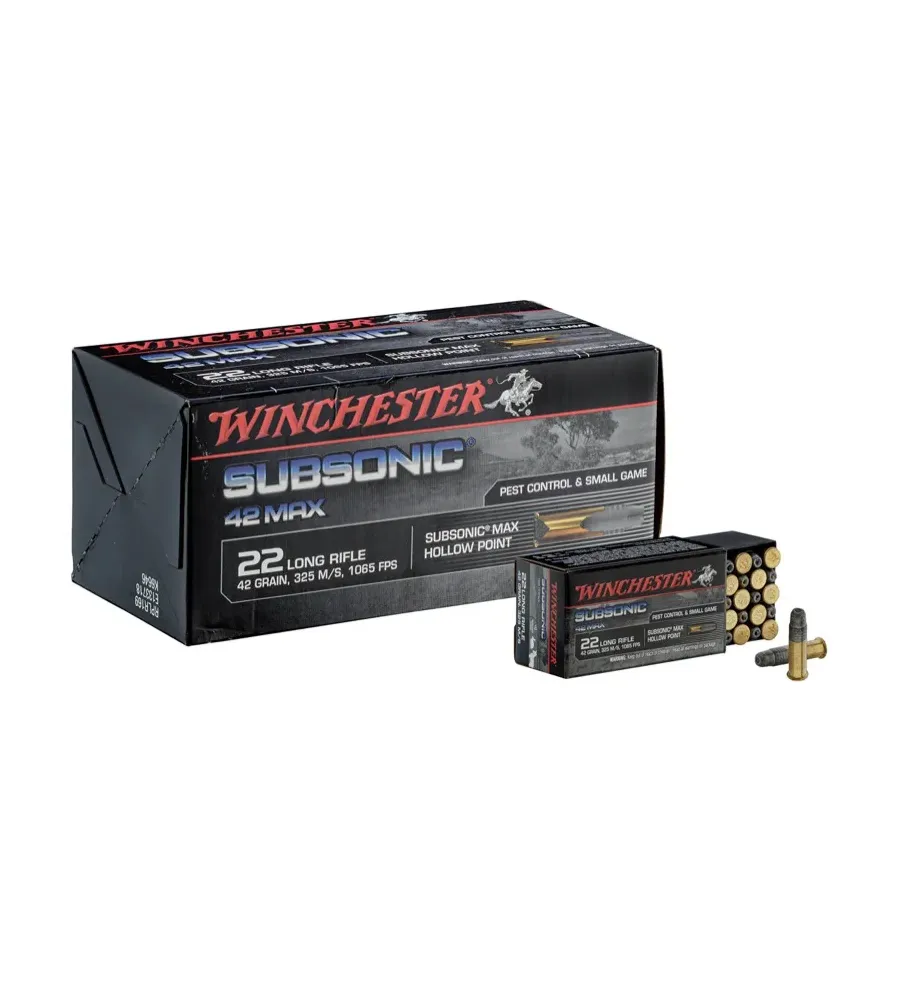Munitions Subsonic cal. 22 LR 42 grains 