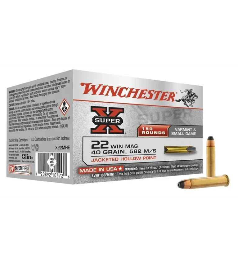 Munitions Super-X creuse cal. 22 Win Magnum 
