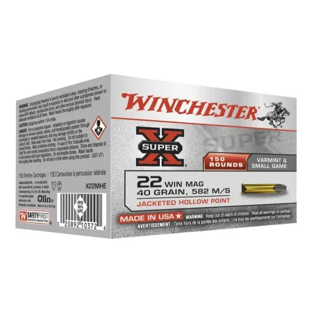Munitions Super-X creuse cal. 22 Win Magnum 
