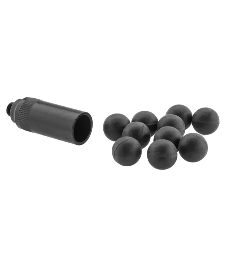 Adaptateur pour armes d'alarme + 10 projectiles Self Gomm calibre 18 mm 