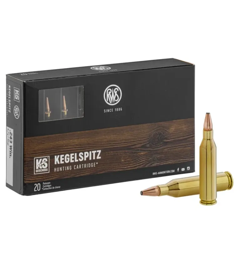 Balles de chasse RWS Cal. 243 WIN type KS 