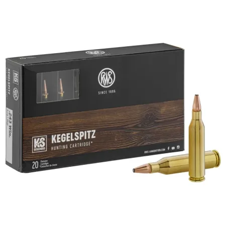Balles de chasse RWS Cal. 243 WIN type KS 