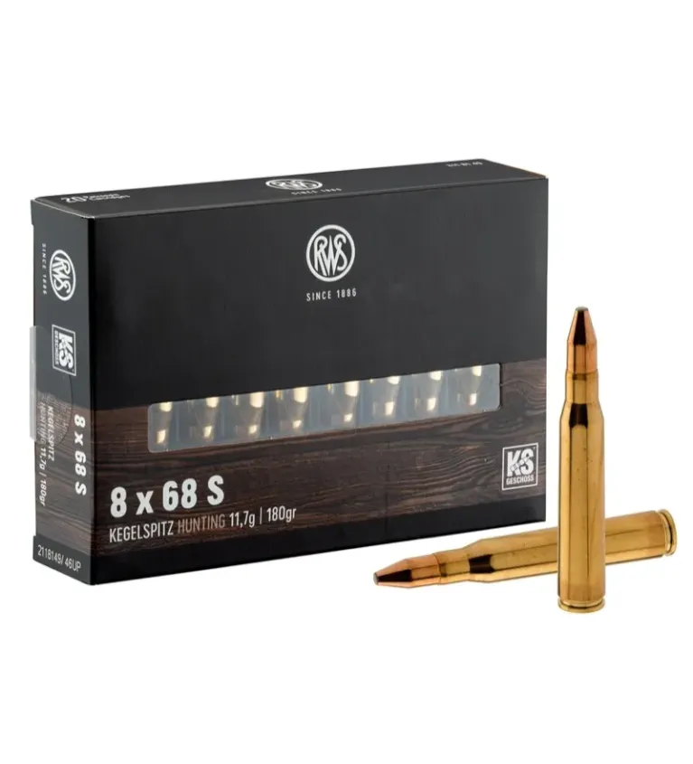 Balles de chasse RWS Cal. 8x68 s type DK-KS 180 gr 