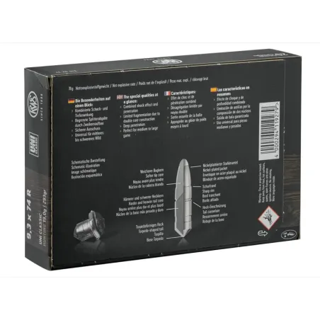 Balles de chasse RWS Cal. 9,3x74r type TMR-KS-UNI-DK-EVO  