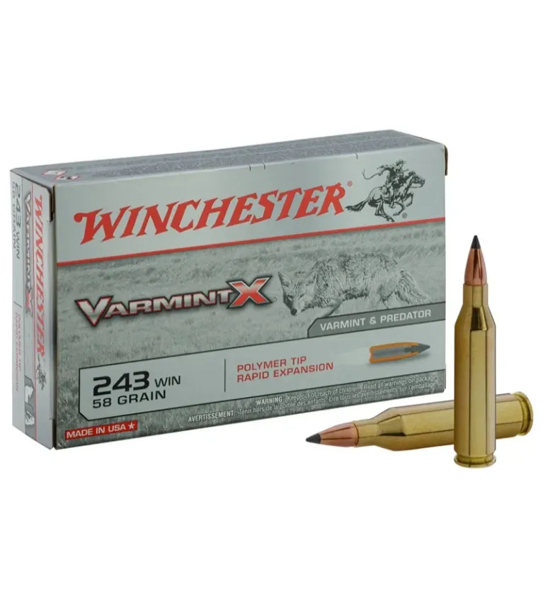 Balles de chasse Winchester Calibre 243 WIN  