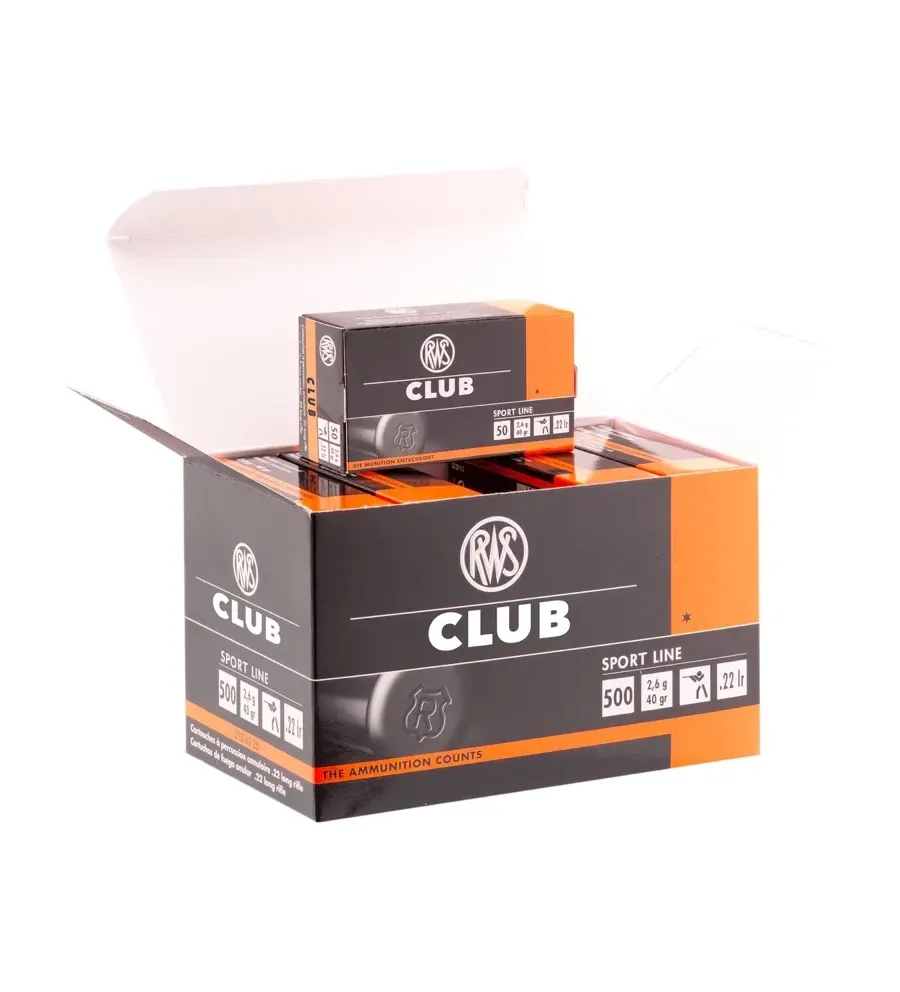 Cartouches 22lr RWS Club Cartouches 22lr RWS Club