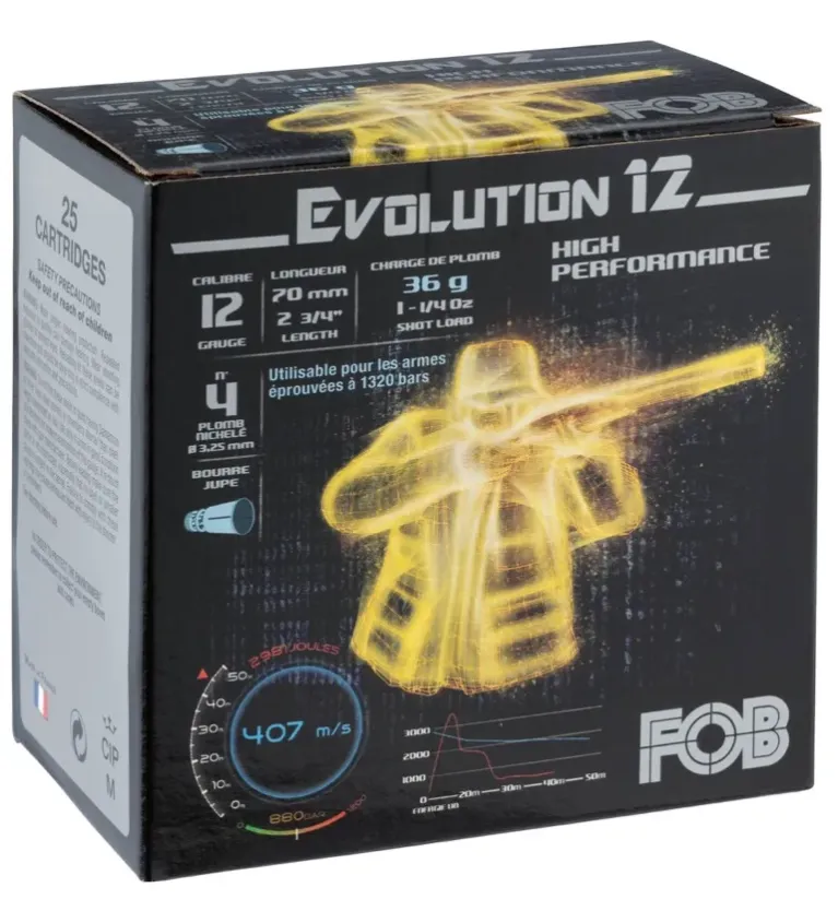 Cartouches Fob Evolution 12 - Cal. 12/70  