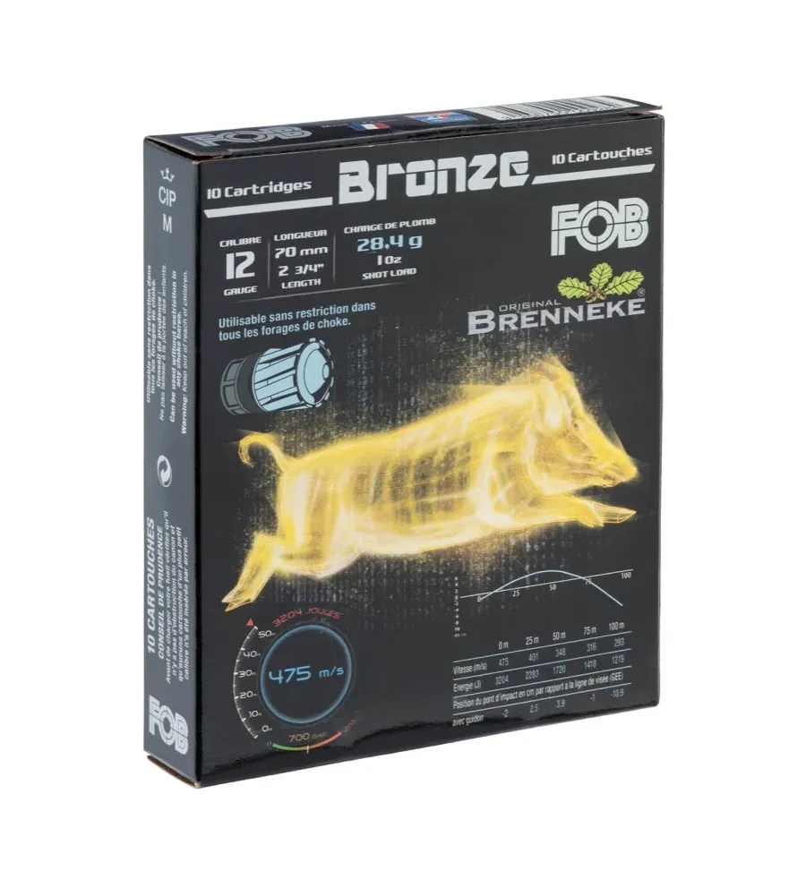 Cartouche Fob Brenneke Bronze - Cal. 12/70 Cartouche Fob Brenneke Bronze - Cal. 12/70