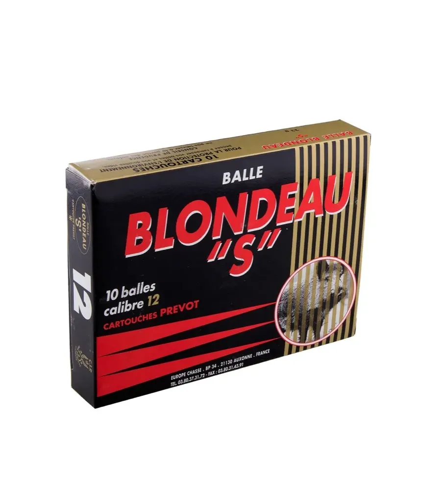 Cartouche Prevot à balle Blondeau ''S'' - Cal. 12/70 Cartouche Prevot à balle Blondeau ''S'' - Cal. 12/70