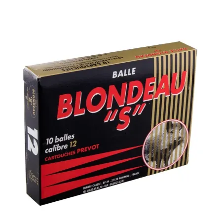 Cartouche Prevot à balle Blondeau ''S'' - Cal. 12/70 