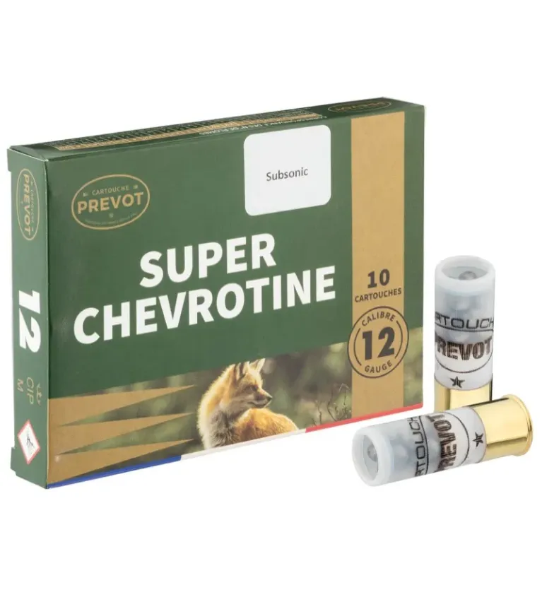 Cartouches Prevot chevrotines subsonique - Cal. 12/67 