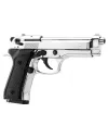 Pistolet 9 mm à blanc Chiappa 92 nickelé 