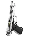 Pistolet 9 mm à blanc Chiappa 92 nickelé 