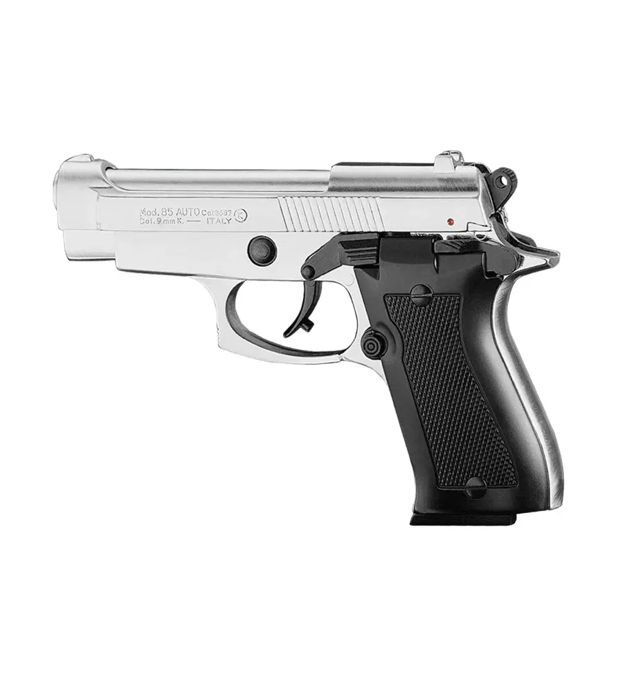 Pistolet 9 mm à blanc Chiappa 85 auto nickelé Pistolet 9 mm à blanc Chiappa 85 auto nickelé