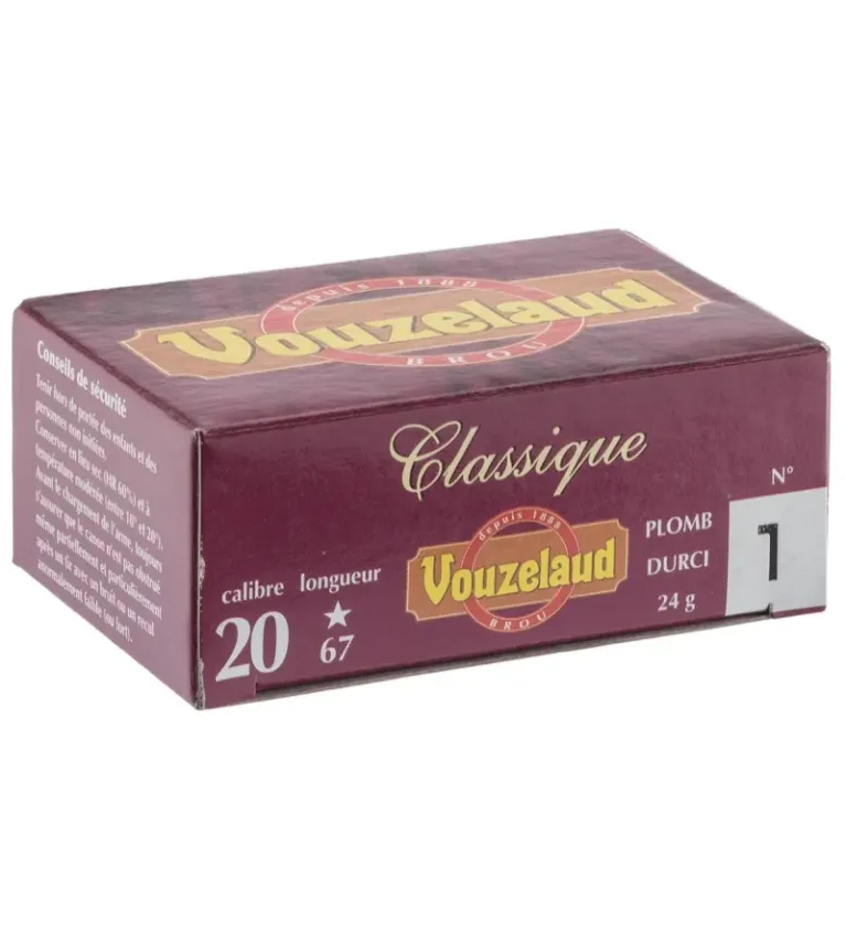 Cartouches Vouzelaud - Classique grand culot - Cal. 20/67  