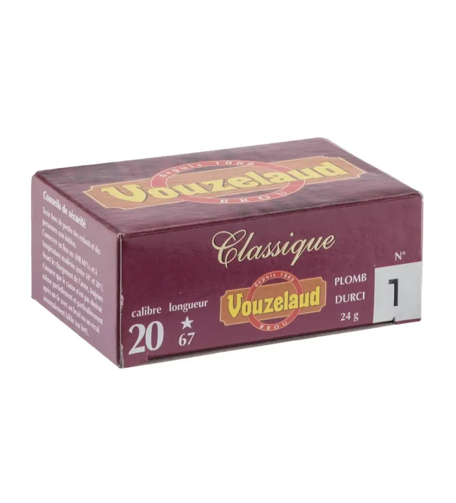 Cartouches Vouzelaud - Classique grand culot - Cal. 20/67 Cartouches Vouzelaud - Classique grand culot - Cal. 20/67