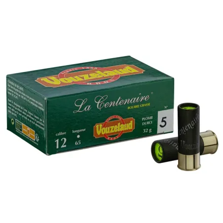 Cartouches Vouzelaud - La Centenaire tube plastique - Cal. 12/65  