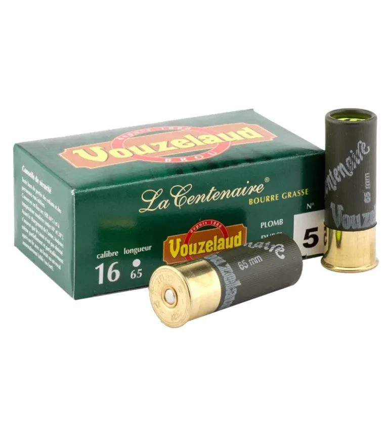 Cartouches Vouzelaud - La Centenaire tube plastique - Cal. 16/65  