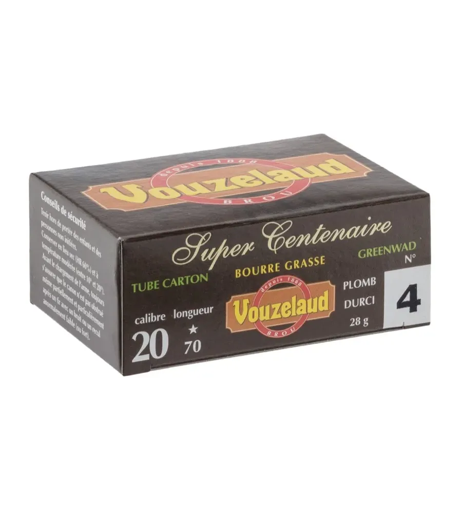 Cartouches Vouzelaud - Super Centenaire - Cal. 20/70 Cartouches Vouzelaud - Super Centenaire - Cal. 20/70