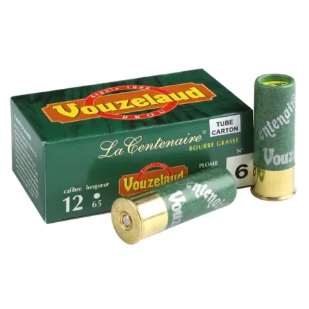 Cartouches Vouzelaud - La Centenaire tube carton - Cal. 12/65  