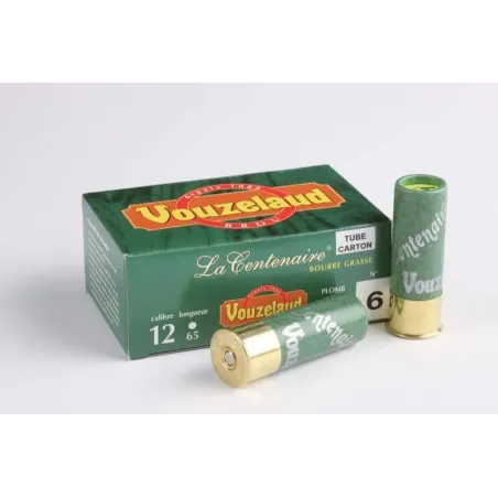 Cartouches Vouzelaud - La Centenaire tube carton - Cal. 12/65  