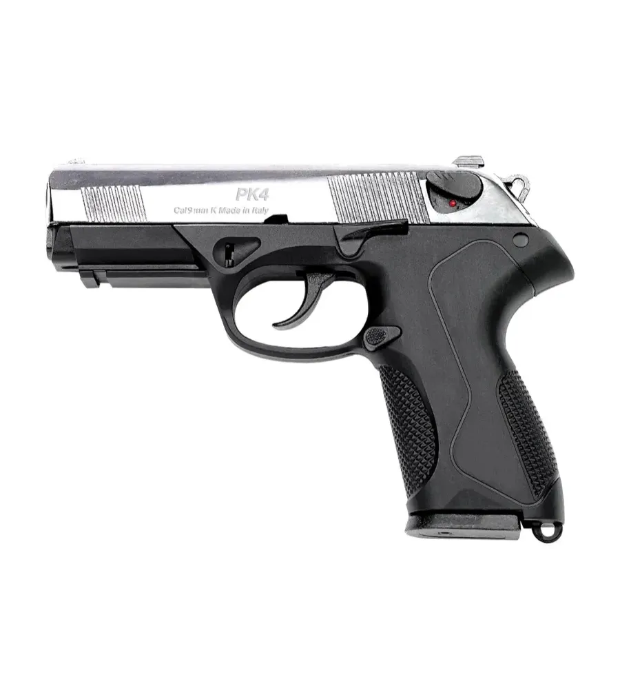 Pistolet 9 mm à blanc Chiappa PK4 bicolore noir/nickelé Pistolet 9 mm à blanc Chiappa PK4 bicolore noir/nickelé
