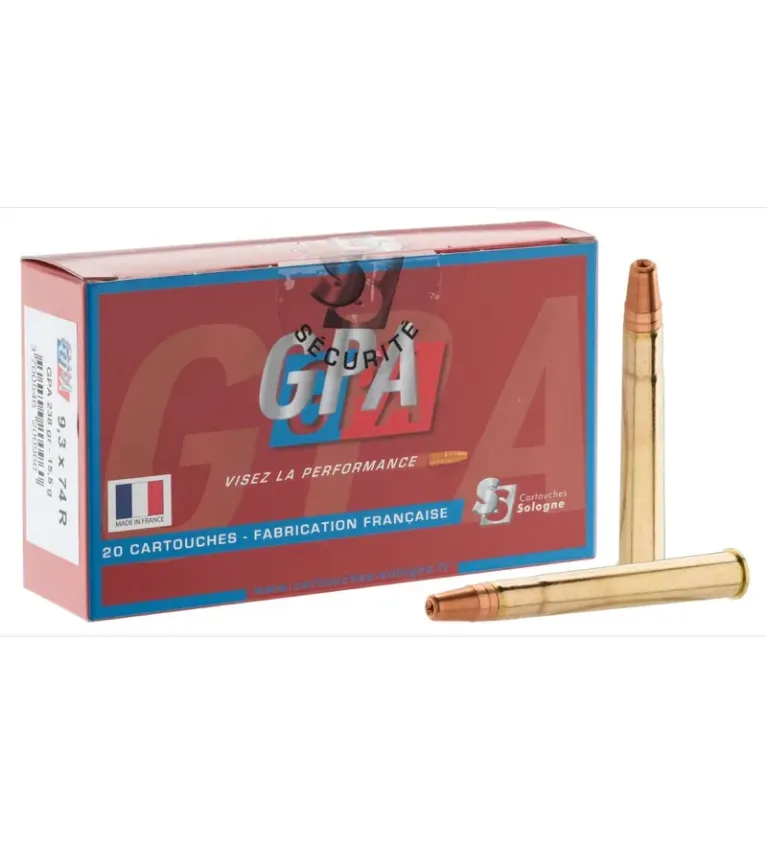Balle de chasse Sologne 9.3 x 74 R à balle GPA 