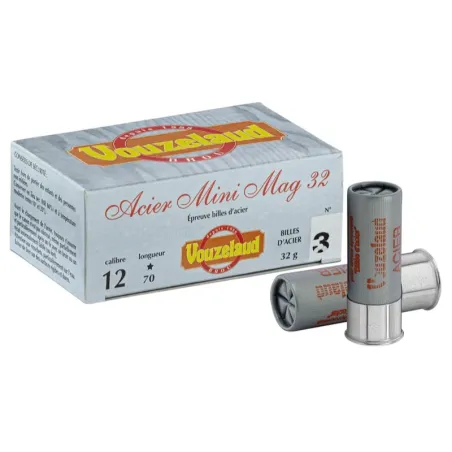 Cartouches Vouzelaud Acier Mini Mag 32 - Cal. 12/70  