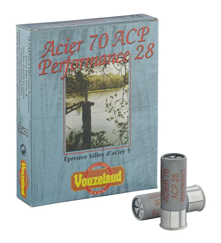 Cartouches Vouzelaud Acier 70 ACP Hautes performances - Cal. 12/70 