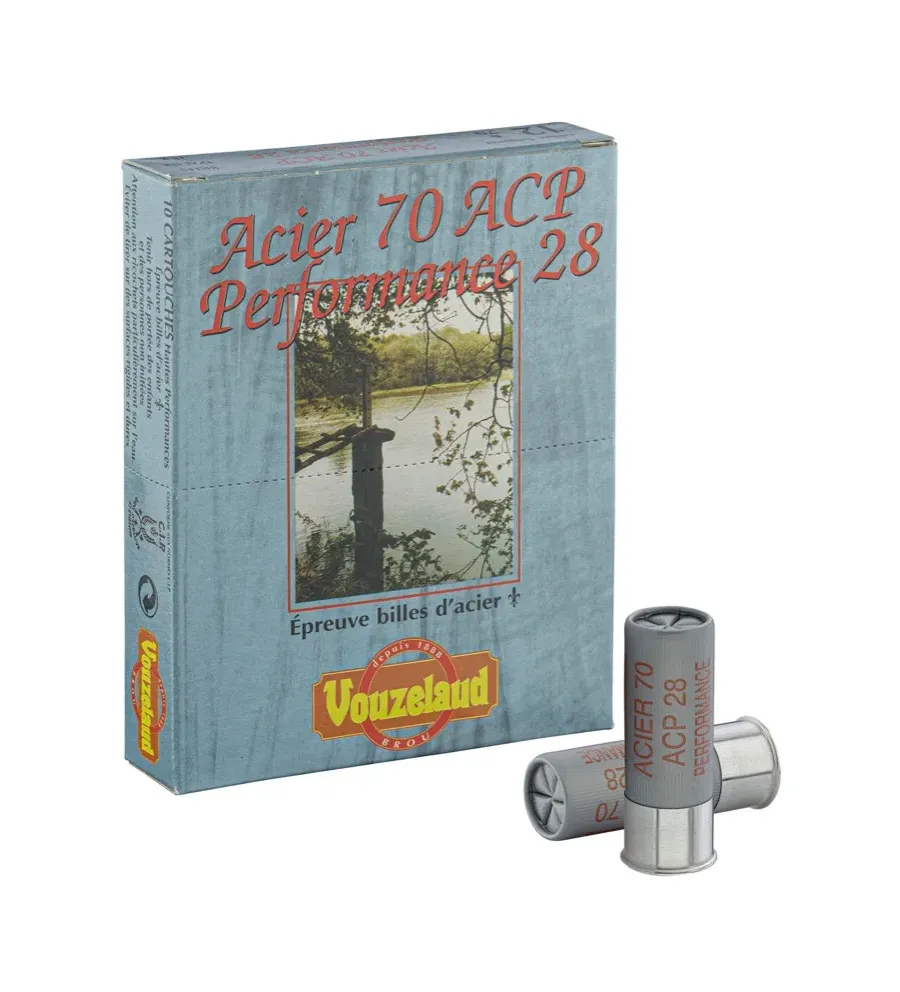 Cartouches Vouzelaud Acier 70 ACP Hautes performances - Cal. 12/70 