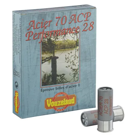 Cartouches Vouzelaud Acier 70 ACP Hautes performances - Cal. 12/70 