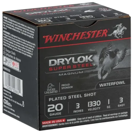 Cartouches Winchester Drylock Acier nickelé 20/76 