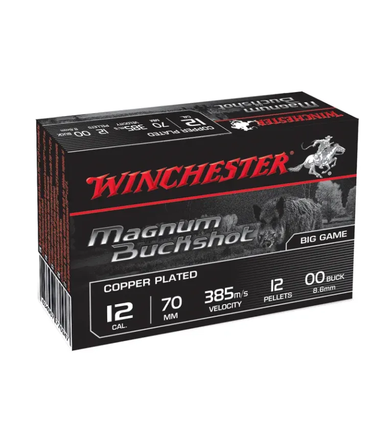 Cartouches Winchester chevrotines cuivrées Haute vitesse - Cal. 12/70 