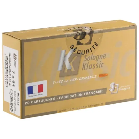 Balles de chasse Sologne subsonique Calibre 7x64 