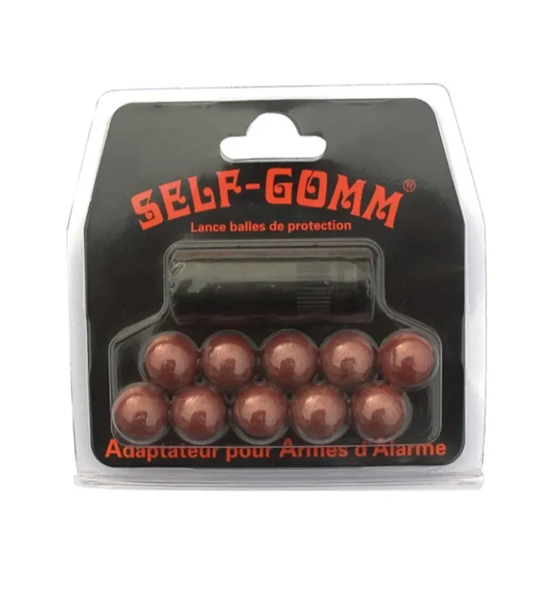 Adaptateur pour armes d'alarme + 10 projectiles  M9 X 1.0 -Self Gomm 