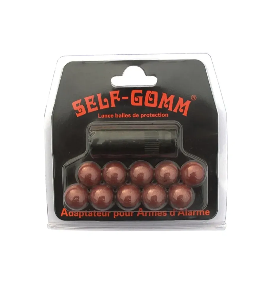 Adaptateur pour armes d'alarme + 10 projectiles M9 X 1.0 -Self Gomm Adaptateur pour armes d'alarme + 10 projectiles M9 X 1.0 -Self Gomm