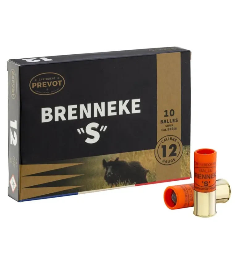 Cartouche Prevot à balle Brenneke-S - Cal. 12/70 
